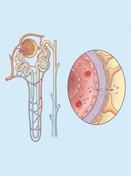 Illustrated diagram of the pituitary gland and hypothalamus with cross-section detail