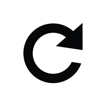 Refresh repeat circle arrow vector icon for website update reloading and system reset button design