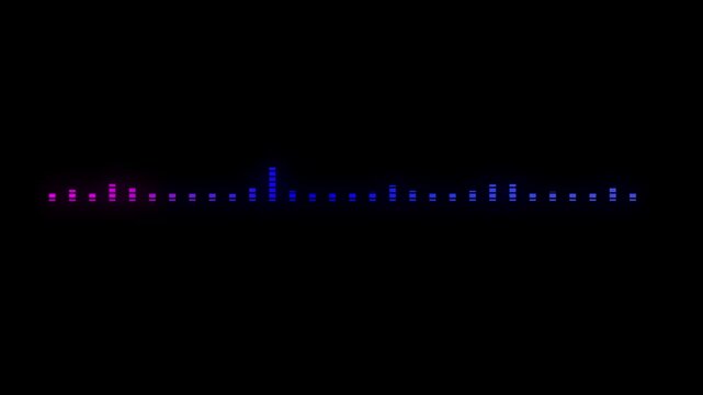 transparent audio waveform spectrum animation glowing sound wave visualization digital equalizer frequency lines music rhythm meter minimalist voice recording effect, smooth. 4k loop