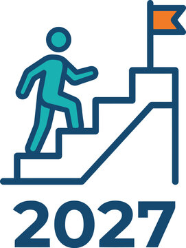 Success Steps 2027 Achievement Path Icon