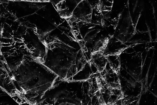 Ice natural texture cracks and chips on ice