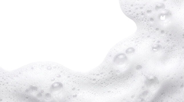 White soap foam bubbles transparent PNG overlay, isolated suds border cutout for cleaning hygiene design