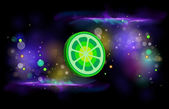 limewire-lmwr virtual currency images on digital background. 3d illustration
