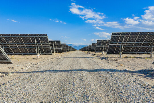 Solar photovoltaic panels; wind turbine power plant; new energy