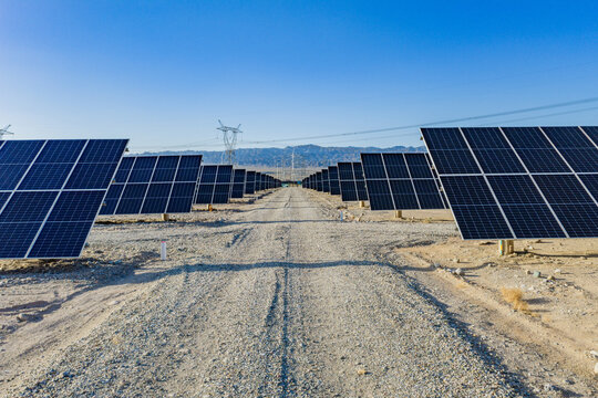 Solar photovoltaic panels; wind turbine power plant; new energy
