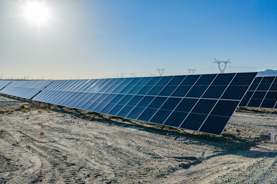 Solar photovoltaic panels; wind turbine power plant; new energy