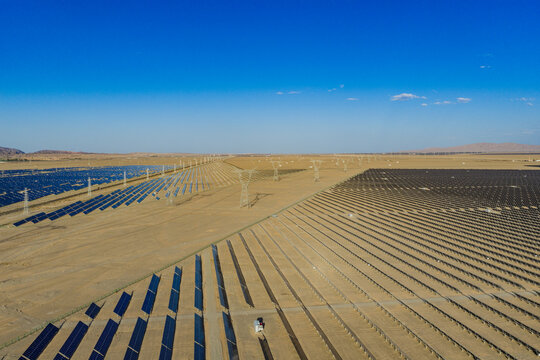 Solar photovoltaic panels; wind turbine power plant; new energy