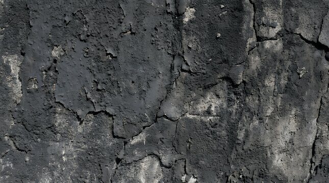 Weathered charcoal cement texture displaying peeling coating fractures and industrial grime details excellent for backdrops Weathered cement texture in a charcoal tone showcasing degraded