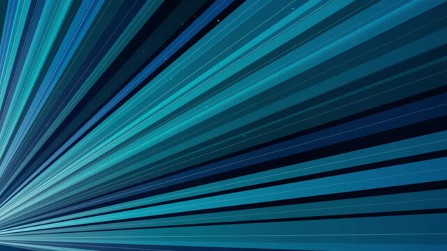 Abstract blue light rays moving forward in seamless loop motion background showing dynamic lines spreading across digital space for futuristic visual presentation.