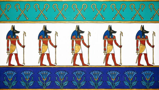 ancient egyptian-style wall frieze ornament