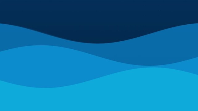 Abstract blue wave motion background with flowing layered curves in fluid liquid style for corporate presentations web design and digital artistic transitions clip.