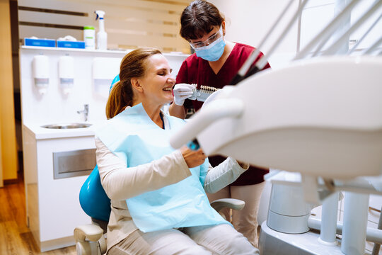 female patient at dentist appointment