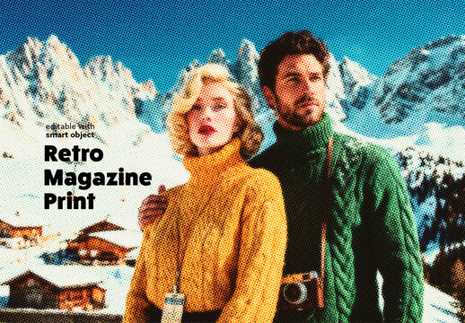 Retro Magazine Print Effect