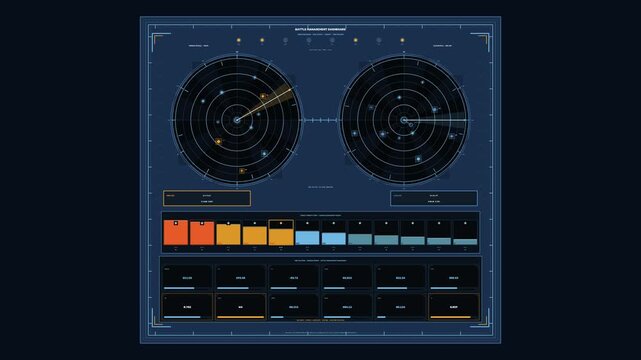 Battle Management Radar Dashboard Seamless Loop