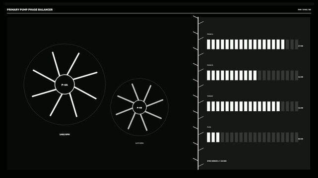 Industrial Pump Status HUD Seamless Loop