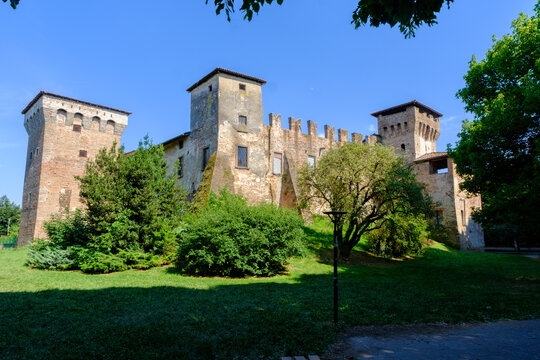 Medieval castle of Romano di Lombardia, in Bergamo province, Italy
