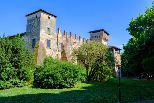 Medieval castle of Romano di Lombardia, in Bergamo province, Italy