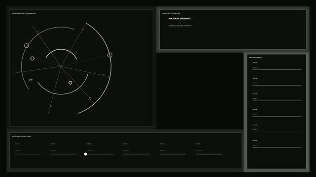 Political Ideology Diagnostic HUD Seamless Loop