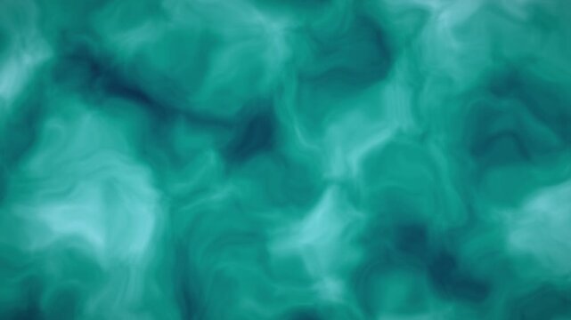 Seamless loop: fluid aurora-like gradient waves flow through teal and turquoise tones. Organic swirling patterns create mesmerizing liquid motion. Abstract animated texture.
