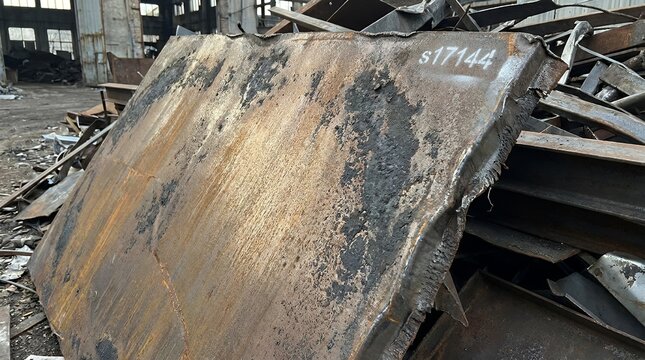 Heavy industrial weathered sheet displaying a combination of metallic bronze erosion and charcoal corrosion patterns  grunge texture background metal rust copper bronze black corroded