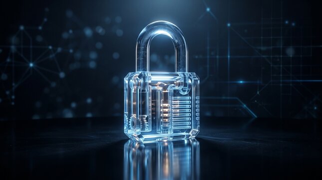 cyber security data protection digital security information security network security system security secure lock glass padlock transparent lock security concept privacy protection