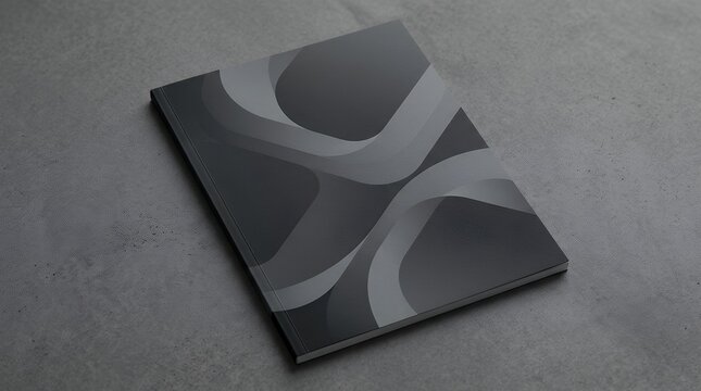 Corporate booklet template dark outer page layout commercial yearly summary promotional leaflet publicationbooklet featuring contemporary and stylish background elements.