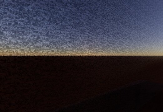 Paisaje urbano abstracto en 3D al atardecer
