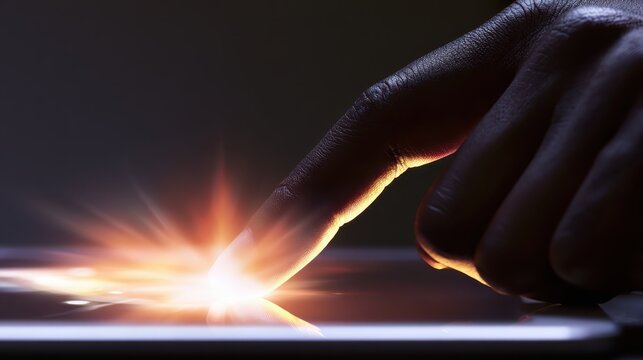 Close-up of welder's hand in protective glove striking bright electric arc on metal surface
