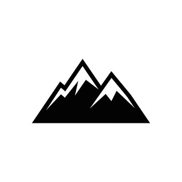 classic mountain logo design with peak