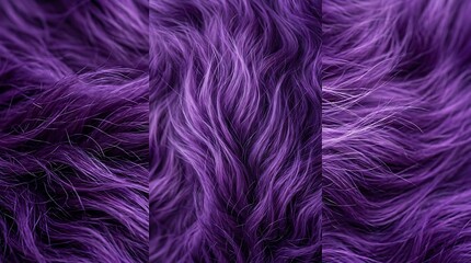 Obraz premium long fur with vibrant purple palette