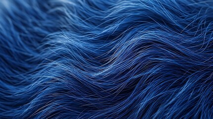 Obraz premium long fur with deep blue color palette
