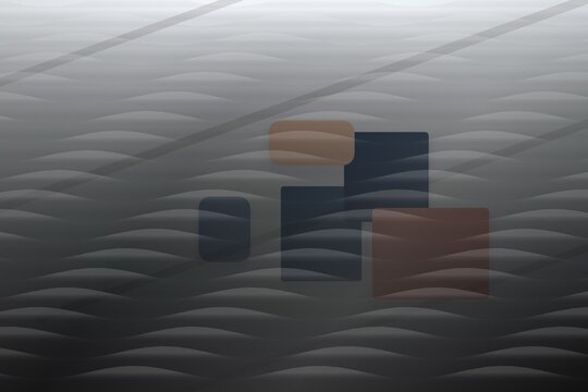 Abstract composition of colorful rectangles against a textured gray background