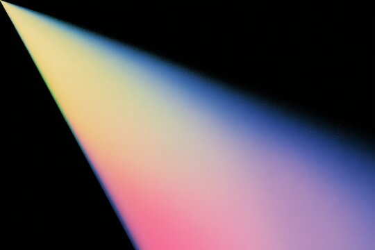 Cone rainbow gradient spotlight background with neon pastel color beam for abstract poster and wallpaper design
