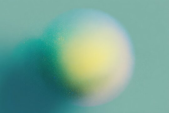 Radial lemon and cyan dual glow gradient orb on teal background for dreamy wallpaper and background design