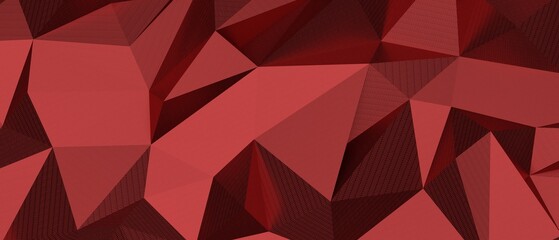 Fototapeta premium Modern abstract geometric background pattern in shades of red