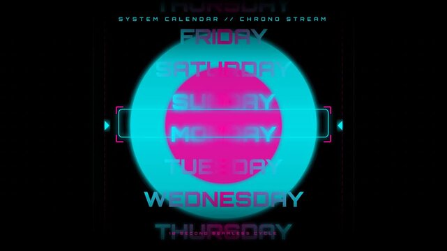 4K Vertical Neon Days Ticker Animation Loop for Social Media