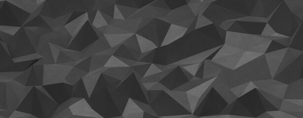 Fototapeta premium Abstract dark polygonal geometric textured background with sharp angles and shades