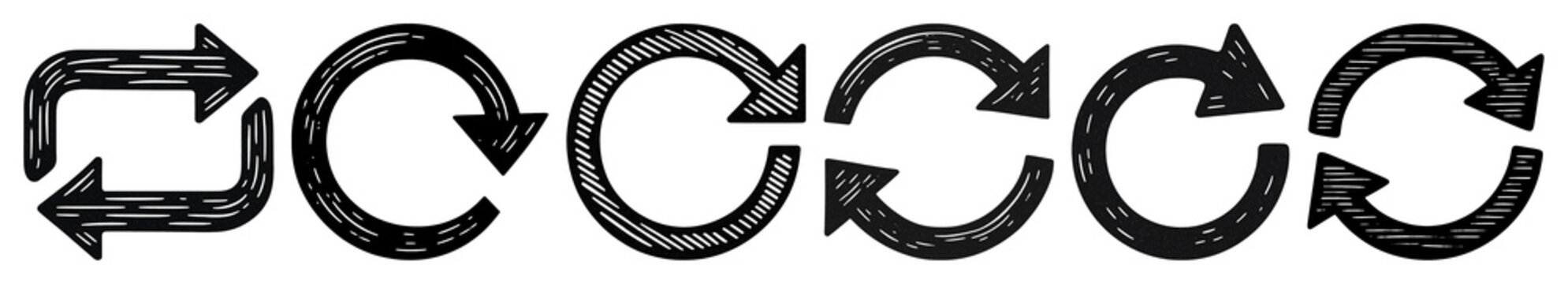 PNG Arrows showing circular motion on transparent background