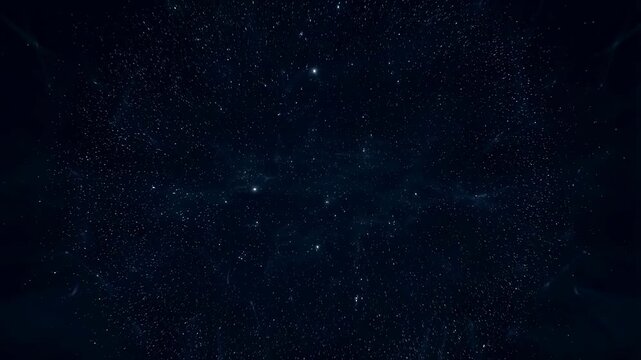 Glowing particles flow inward and cluster densely against a dark background. Particles converge smoothly with haze and diffusion creating a soft digital overlay animation.