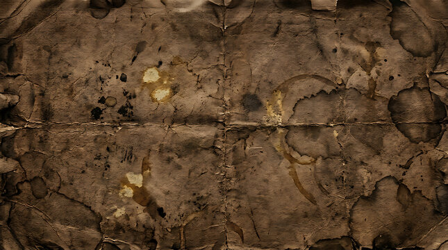 Full Screen antique Old Brown Paper Texture with Vintage Stains 