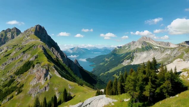 Breathtaking 4K Ultra HD mountain panorama captured from Col de la Croix du Bonhomme overlooking the dramatic peaks of Pointe de la Terrasse Roignais Aiguille de la Nova and Pointe de