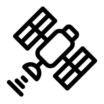 Space Satellite Communication Line Icon