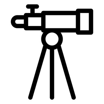 Astronomy Telescope Equipment Line Icon