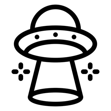 UFO Flying Saucer Spaceship Line Icon