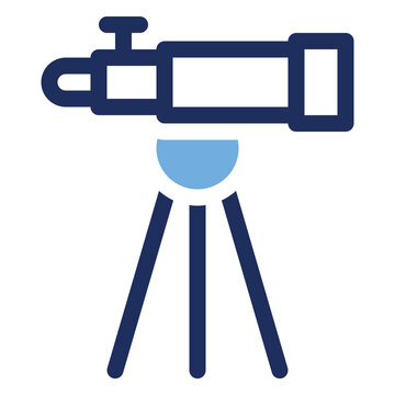 Astronomy Telescope Equipment Duo Tone Icon