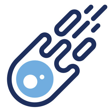 Falling Meteor Comet Asteroid Duo Tone Icon