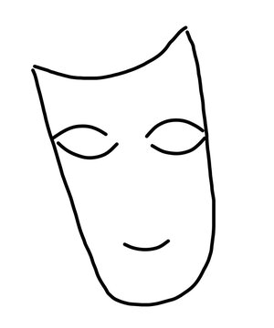 comedy and tragedy theater masks vector
