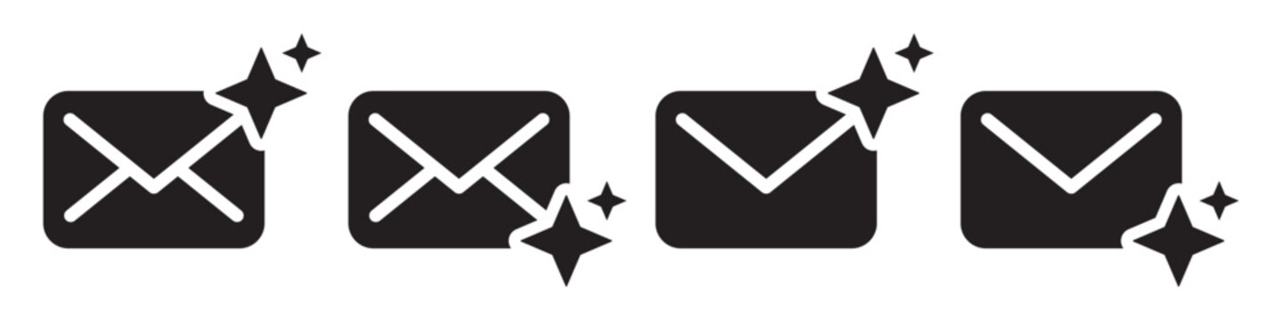 Ai mail message generate icon illustration