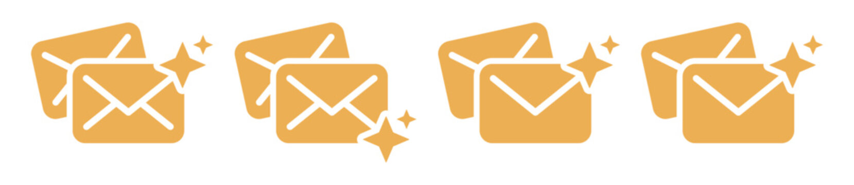 Ai mail message generate icon illustration