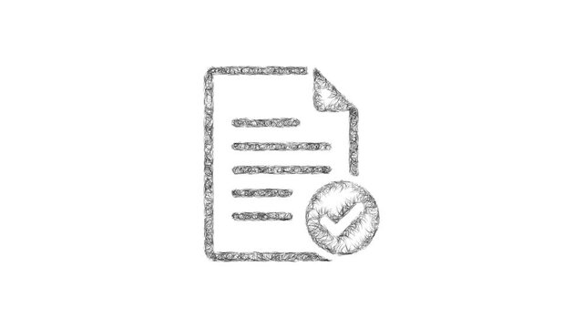 Sketch terms and conditions icon animation - smooth progressive reveal